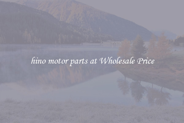 hino motor parts at Wholesale Price