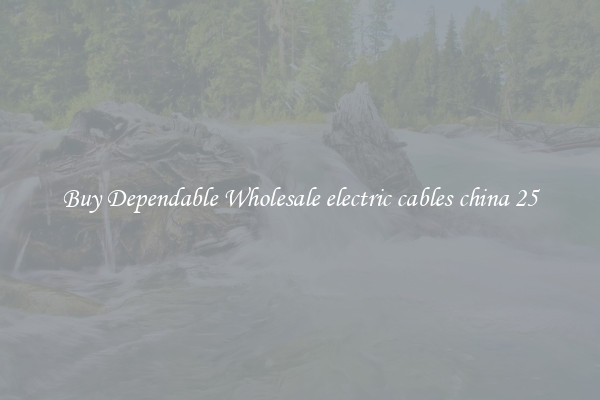 Buy Dependable Wholesale electric cables china 25
