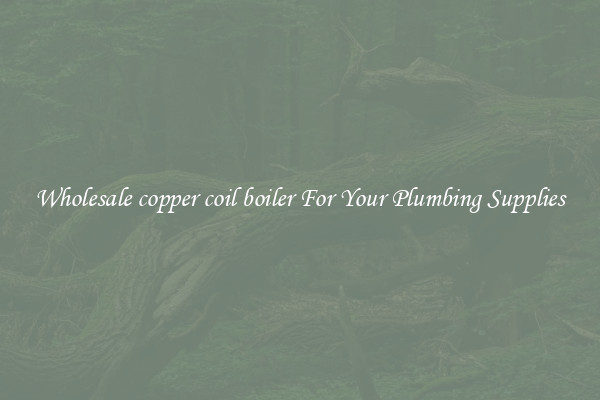 Wholesale copper coil boiler For Your Plumbing Supplies