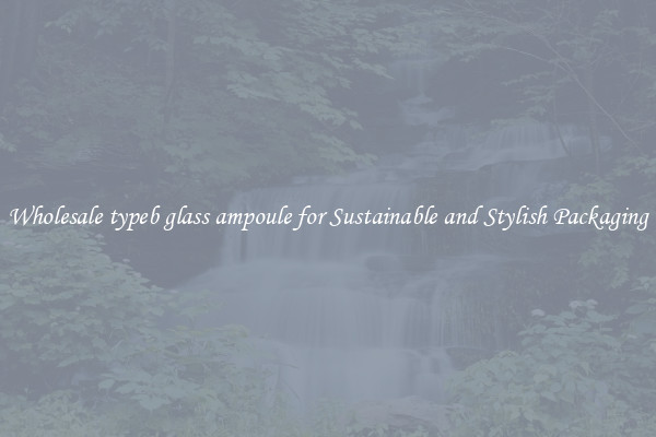 Wholesale typeb glass ampoule for Sustainable and Stylish Packaging