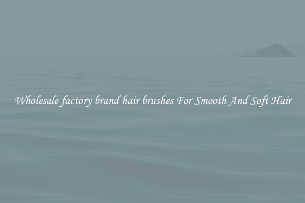 Wholesale factory brand hair brushes For Smooth And Soft Hair
