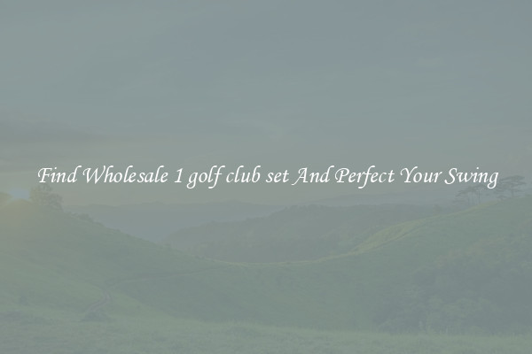 Find Wholesale 1 golf club set And Perfect Your Swing