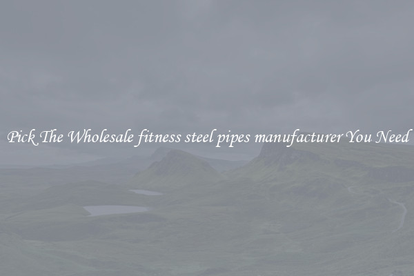 Pick The Wholesale fitness steel pipes manufacturer You Need