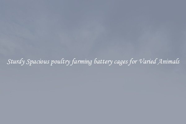 Sturdy Spacious poultry farming battery cages for Varied Animals