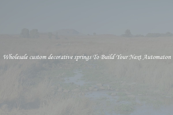 Wholesale custom decorative springs To Build Your Next Automaton