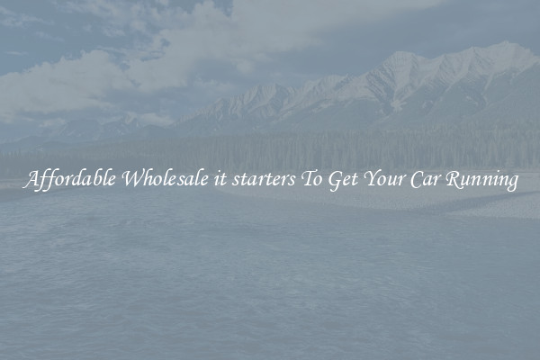Affordable Wholesale it starters To Get Your Car Running