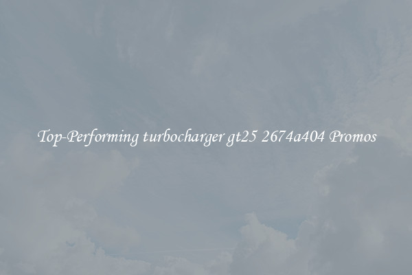 Top-Performing turbocharger gt25 2674a404 Promos