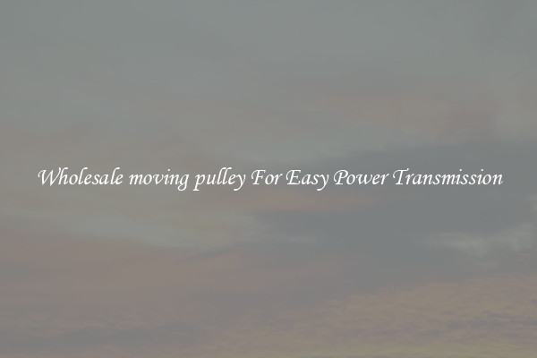 Wholesale moving pulley For Easy Power Transmission