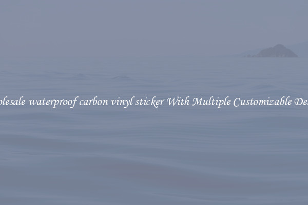 Wholesale waterproof carbon vinyl sticker With Multiple Customizable Designs